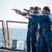 Sailors Aboard USS Milius (DDG 69) Conduct M9 Pistol Live-Fire Gunnery Exercise