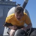 USS Antietam (CG 54) Sailor engages in security force exercise