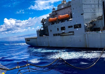 USS Gabrielle Giffords Executes UNREP With USNS Amelia Earheart