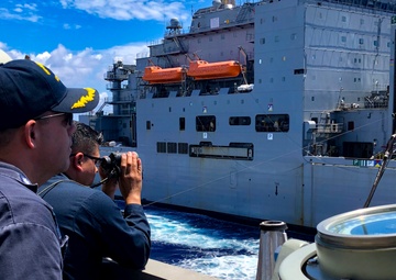 USS Gabrielle Giffords Executes UNREP With USNS Amelia Earheart
