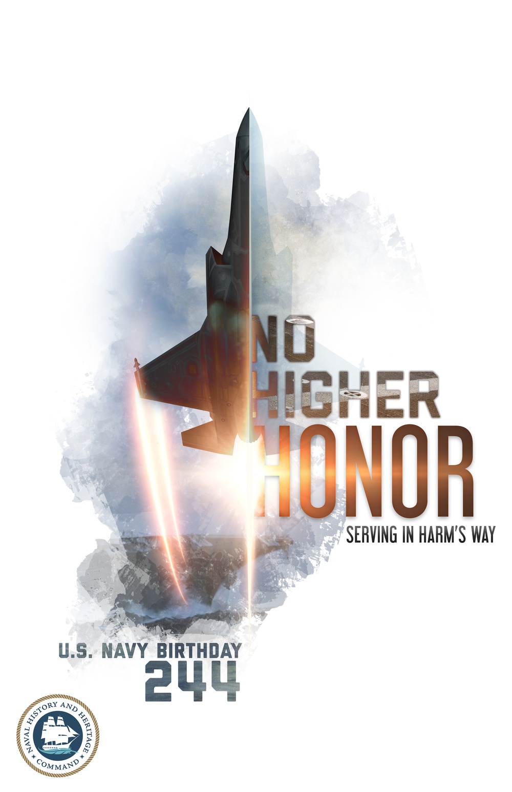 Navy Birthday 244 No Higher Honor - Air - Poster