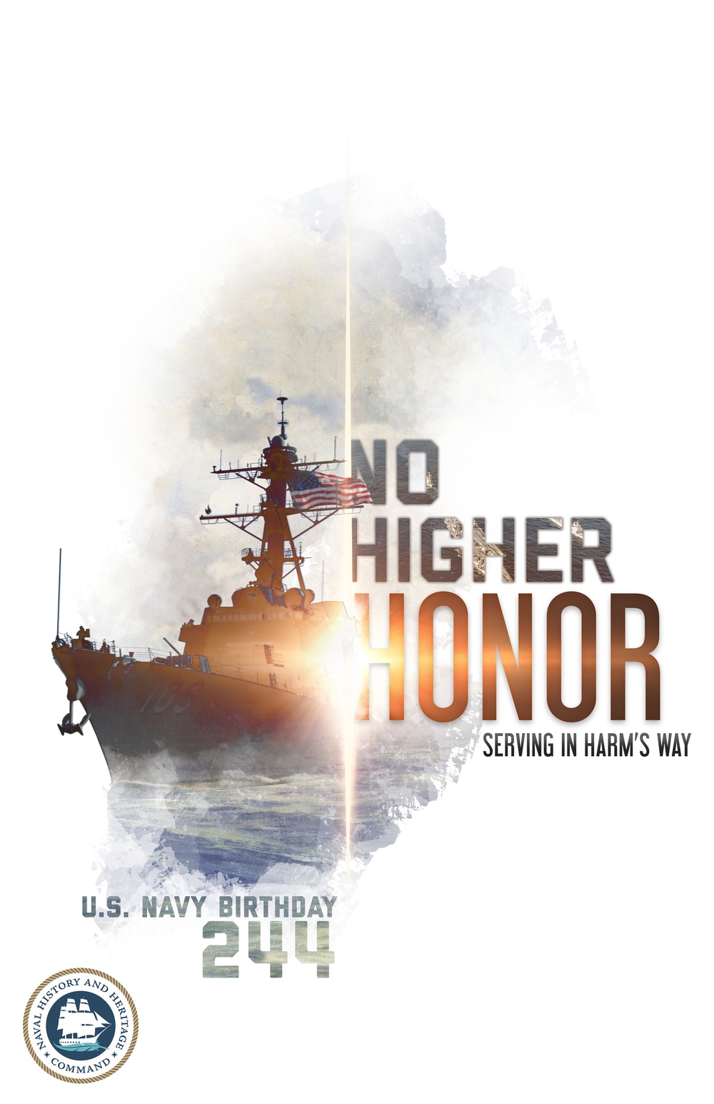 Navy Birthday 244 No Higher Honor - Surface - Poster