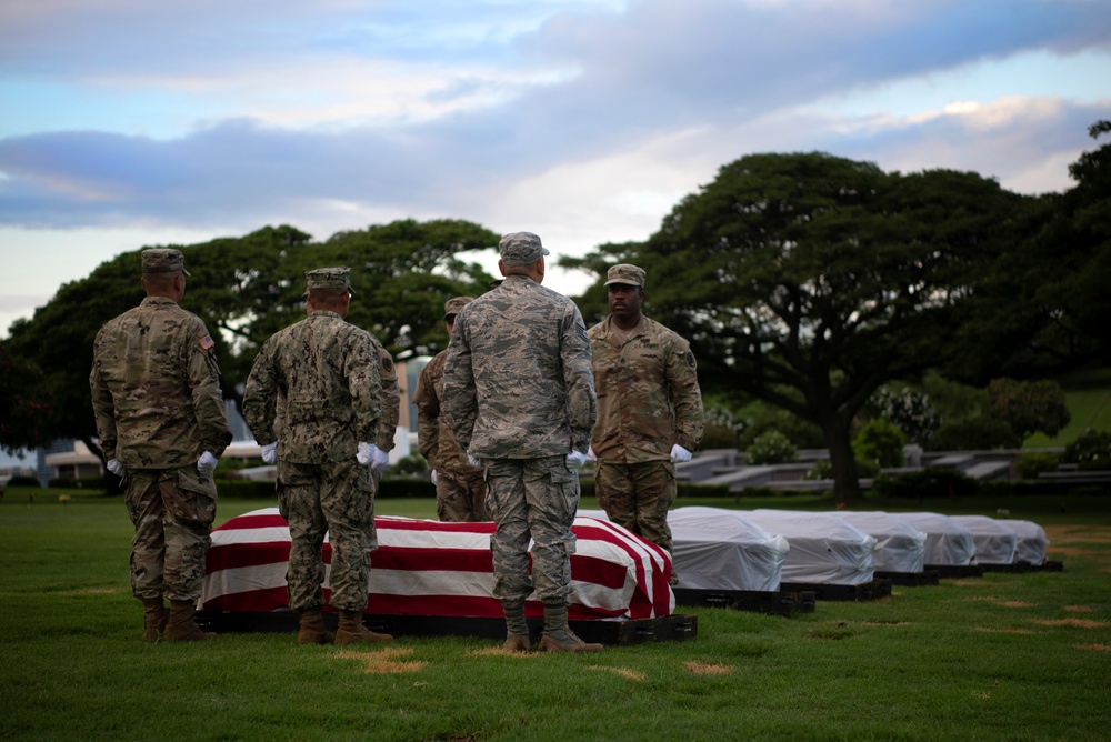 DPAA conducts disinterment ceremony for Korean War unknowns