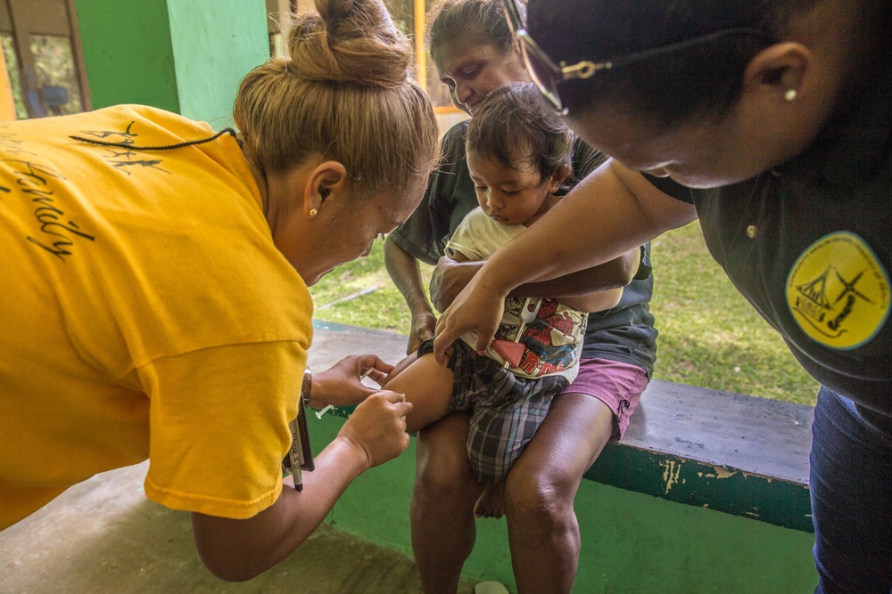 Navy corpsman helps stand up remote medical clinic during Koa Moana