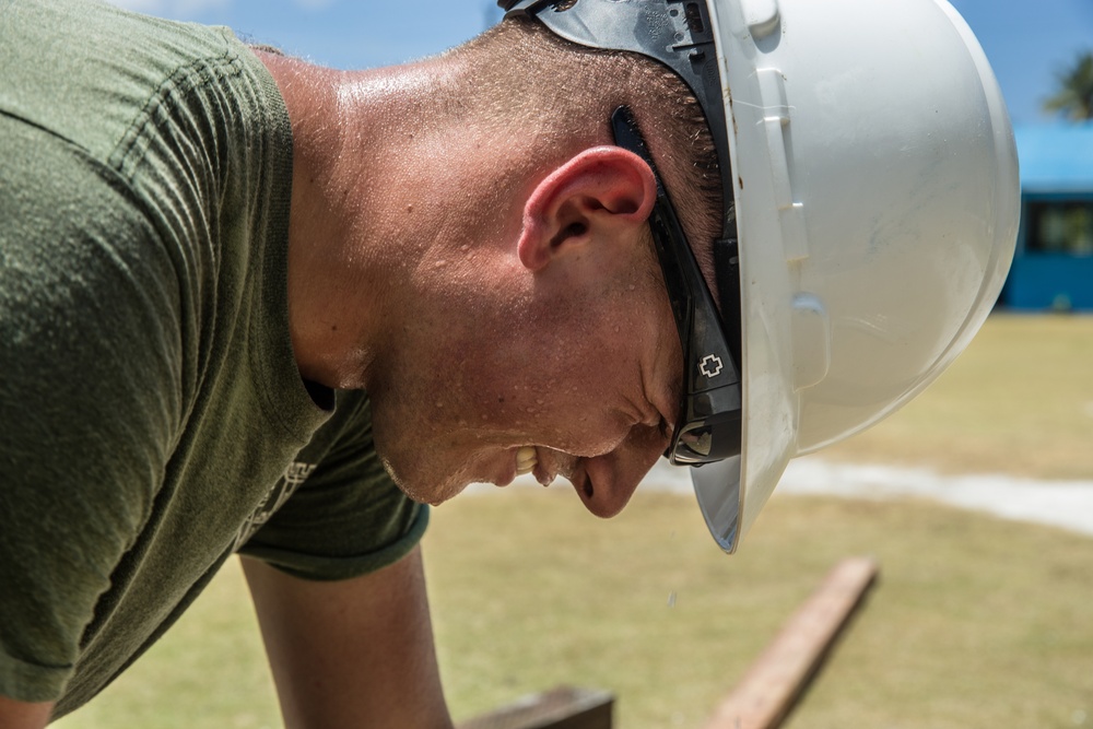 Koa Moana combat engineers build playground at Peleliu Elementary