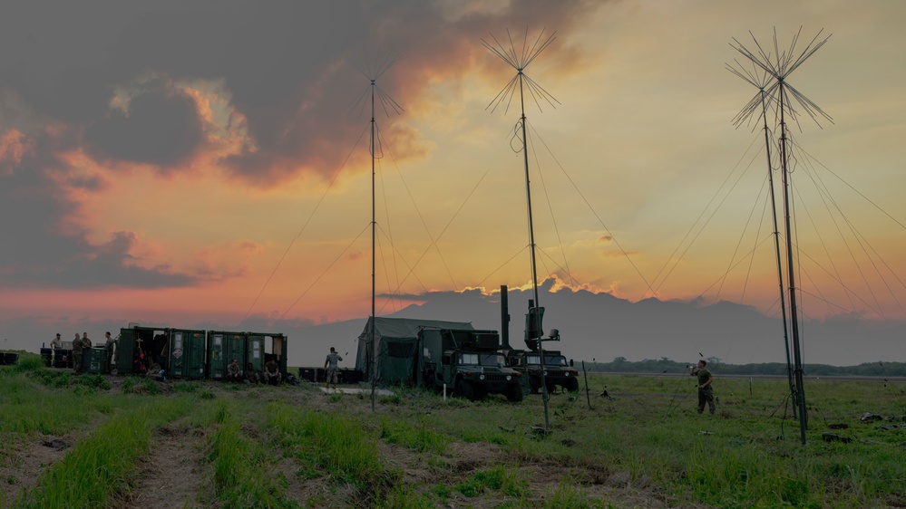 US Marines with MACS-4 assemble aircraft communication equipment in preparation for KAMANDAG 3