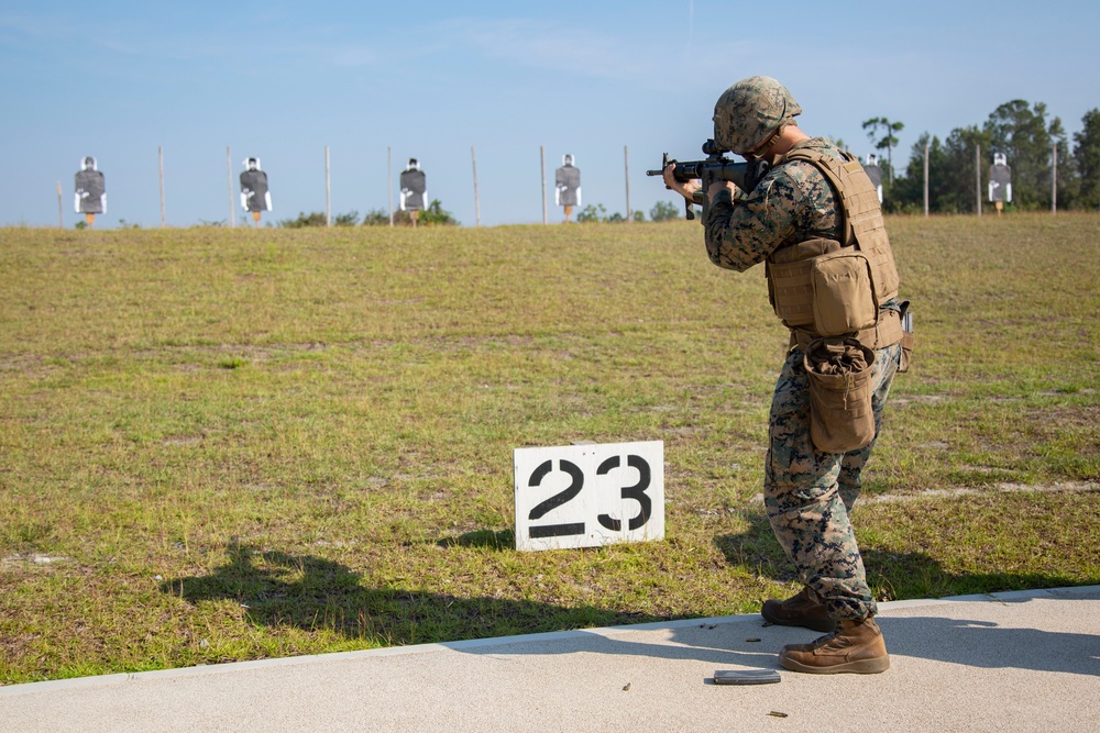 Camp Lejeune Marines conduct rifle qualification training