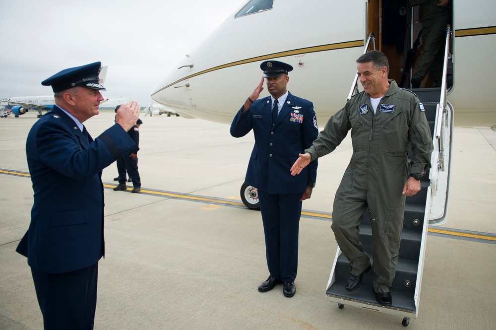 Israeli Air Force commander arrives at Joint Base Andrews