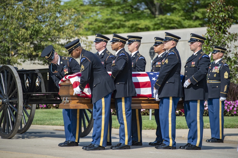 Military Funeral Honors with Funeral Escort are Conducted for U.S. Army Master Sgt. Jose Gonzalez in Section 60