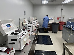 Processing blood in the lab