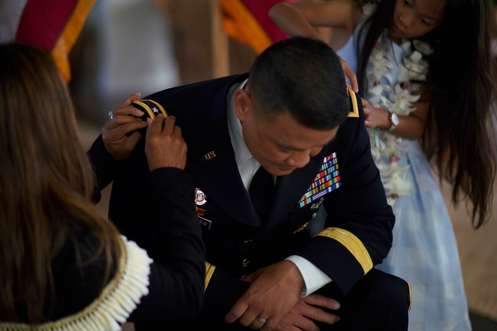 Promotion Ceremony for Brig. Gen. Roy J. Macaraeg Hawaii Army National Guard Officer