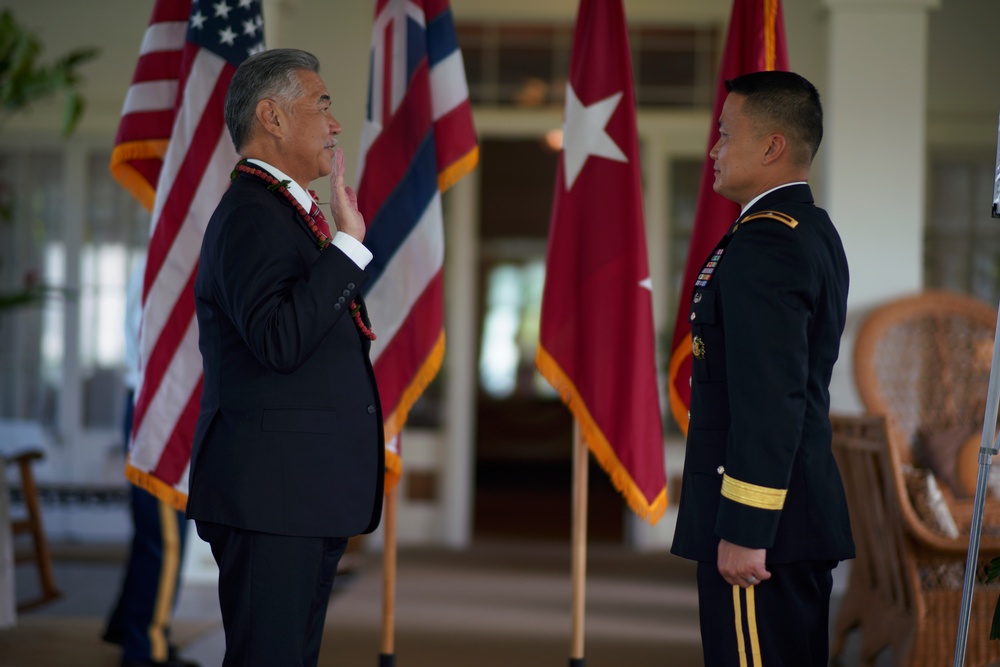 Promotion Ceremony for Brig. Gen. Roy J. Macaraeg Hawaii Army National Guard Officer