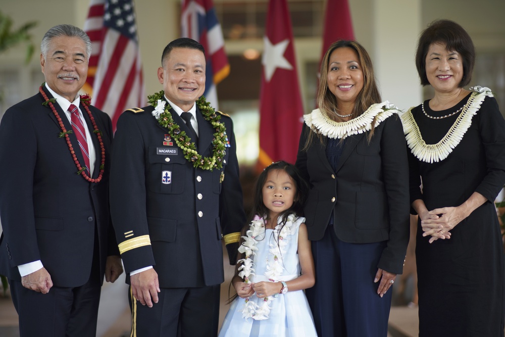 Promotion Ceremony for Brig. Gen. Roy J. Macaraeg Hawaii Army National Guard Officer