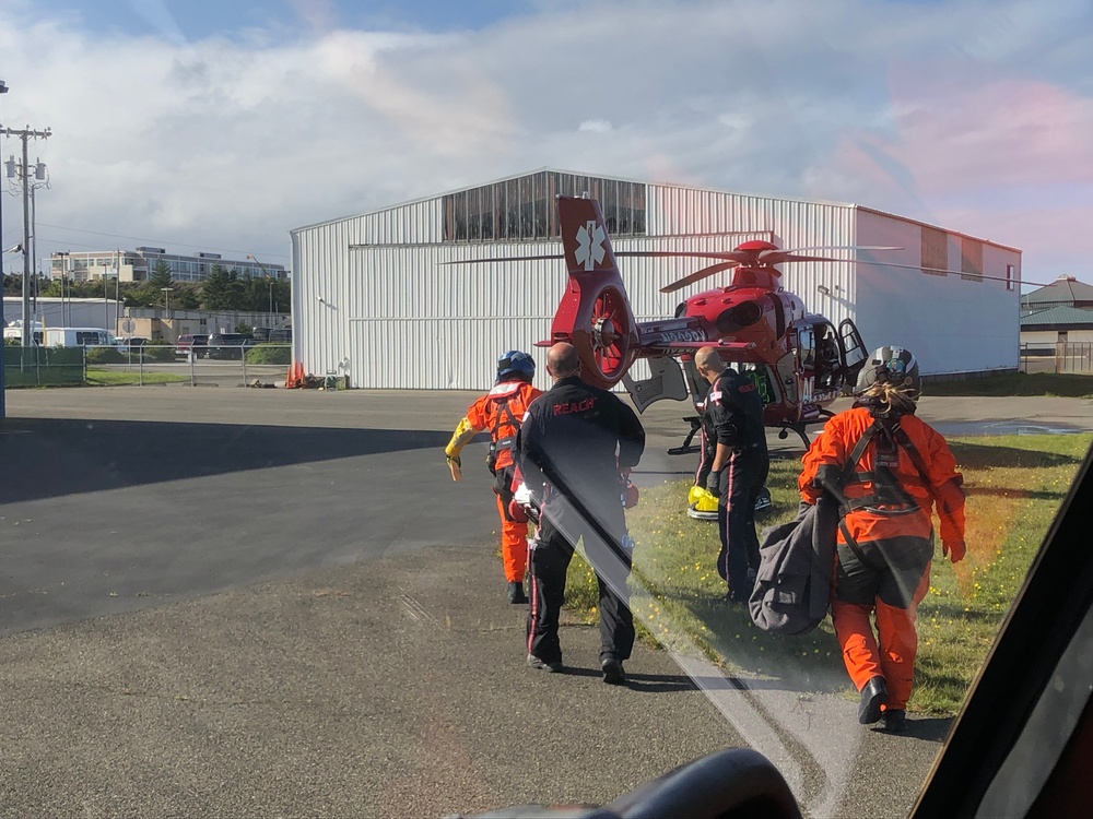 Coast Guard aircrew medevacs ill man off cruise ship