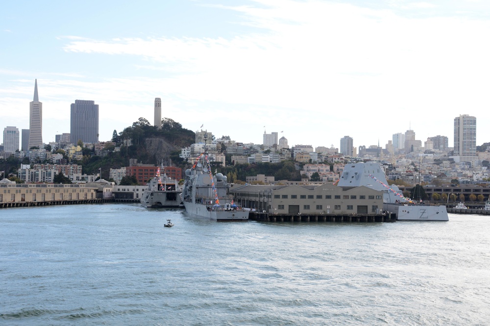 Ships Sit Pier-Side During San Francisco Fleet Week