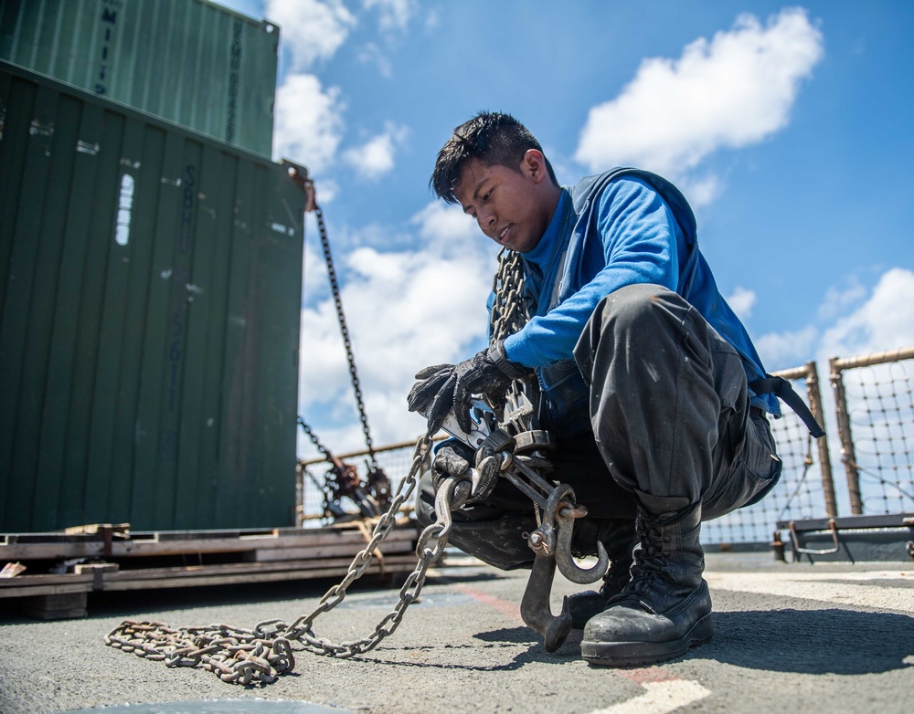 USS Harpers Ferry Conducts Flight Quarters