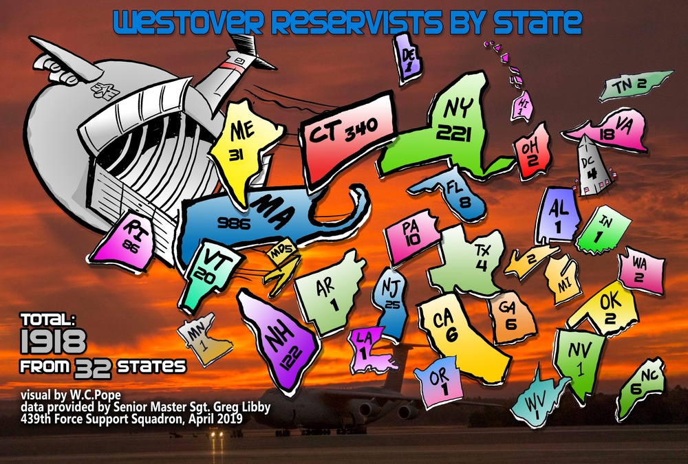 Westover Reservists by State 2019