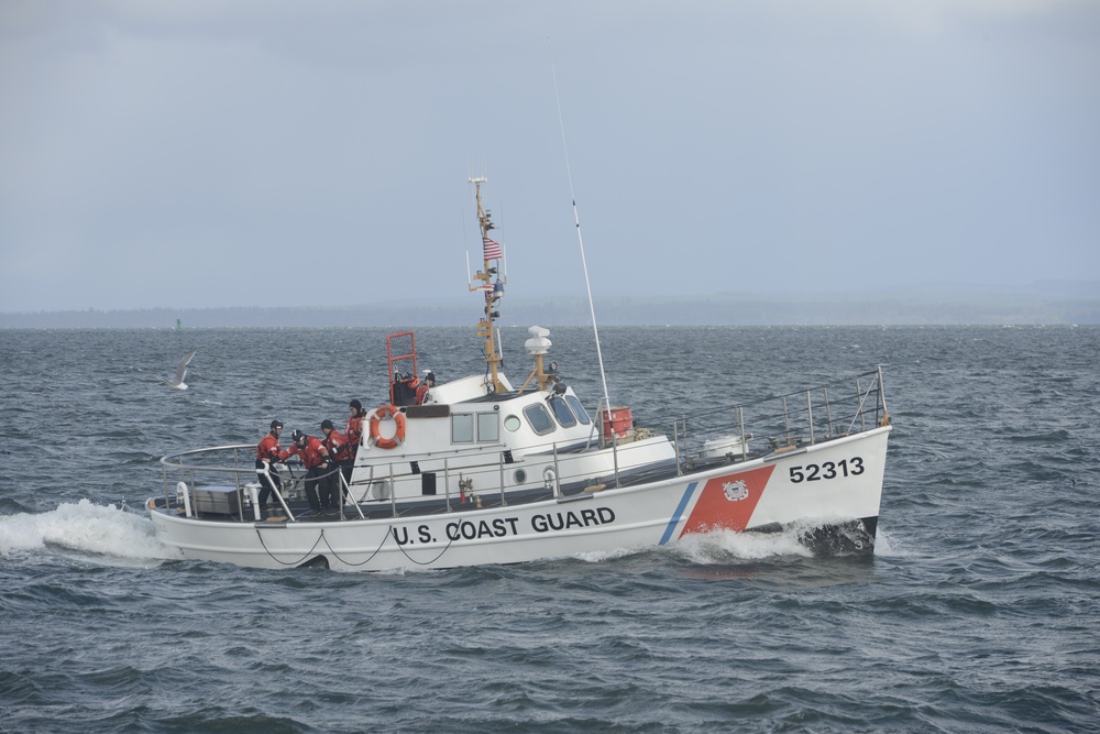 Coast Guard Station Grays Harbor boatcrews conducts heavy weather training