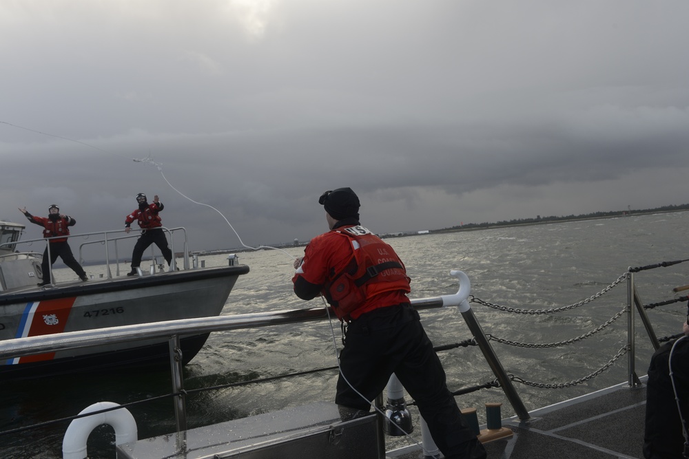 Coast Guard Station Grays Harbor boatcrews conduct heavy weather training