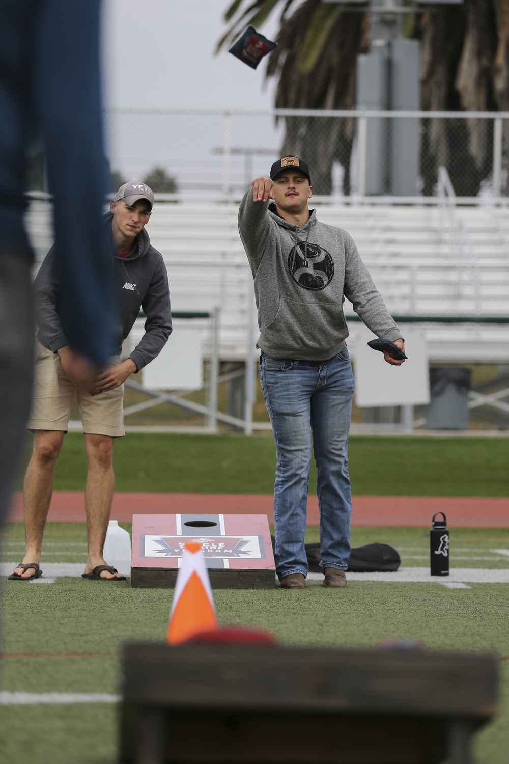 Marines compete in 2019 CG’s Cup Cornhole Tournament