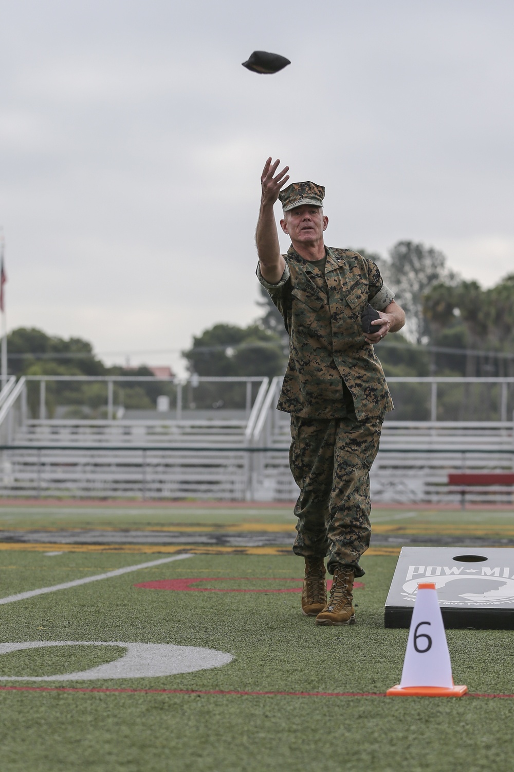 Marines compete in 2019 CG’s Cup Cornhole Tournament