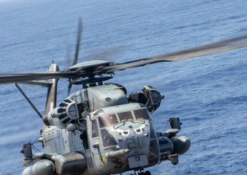 USS Boxer CH-53E Super Stallion Vertical Replenishment-At-Sea