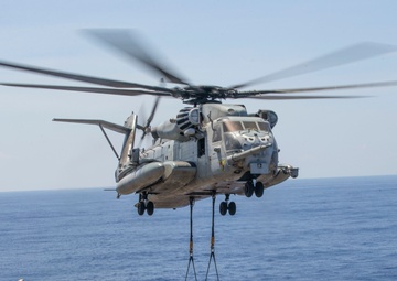 USS Boxer CH-53E Super Stallion Vertical Replenishment-At-Sea