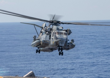 USS Boxer CH-53E Super Stallion Vertical Replenishment-At-Sea
