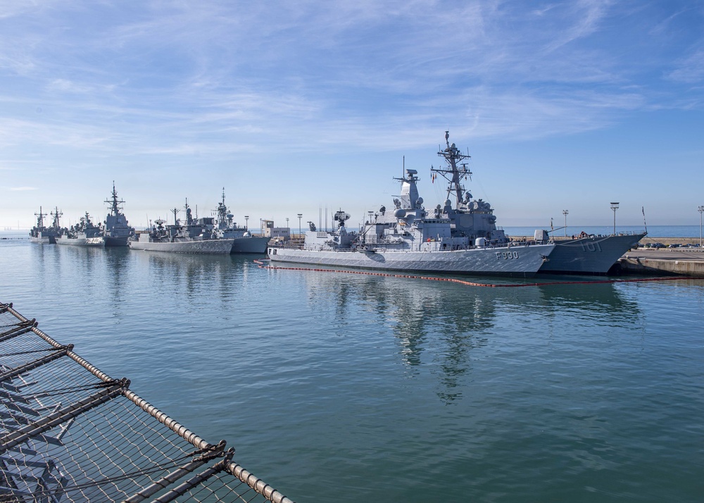 NATO Allies are Moored Pierside at Naval Station Rota