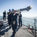 USS Gridley Sailors Stow Ship's Jack Staff