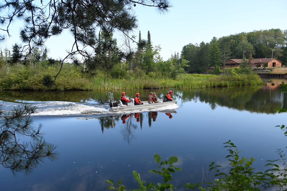 178 CES firefighters practice their swift water rescue skills