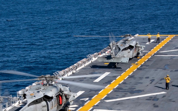 America is underway conducting routine operations in the eastern Pacific.