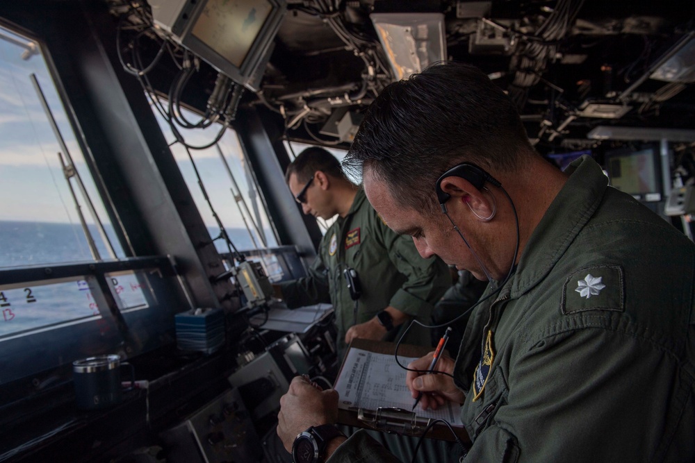 America is conducting routine operations in port in the eastern pacific.