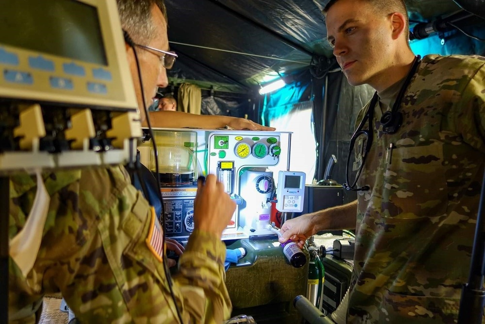U.S. Army Europe veterinarians practice skills in austere evironments in Vet Strike