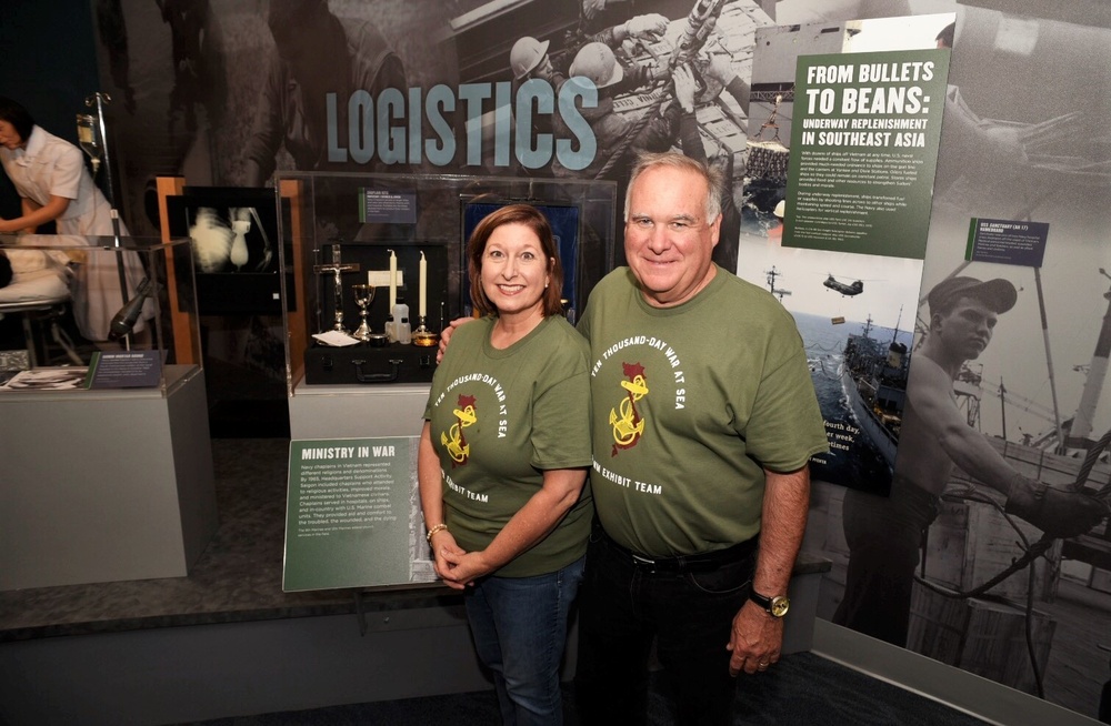 Museum staff members in new exhibit