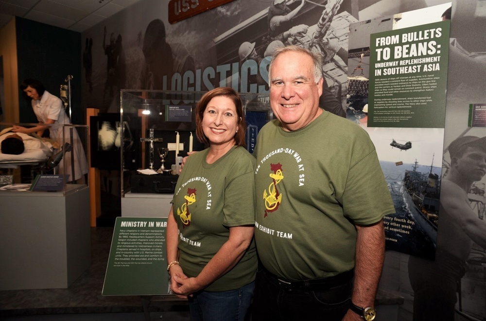 Museum staff members in new exhibit