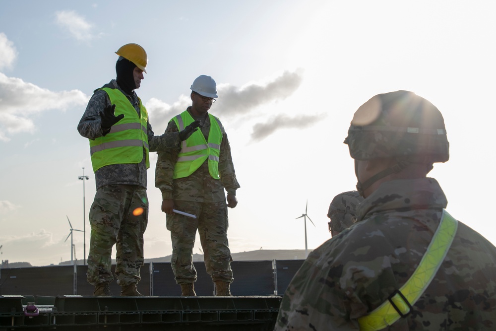 Soldiers with 2nd Armored Brigade Combat Team, 1st Cavalry Division prepare for port operations