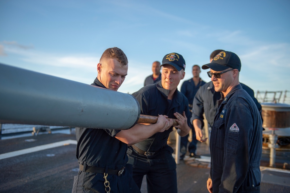 USS Michael Murphy Conducts Mid-Cycle Inspection