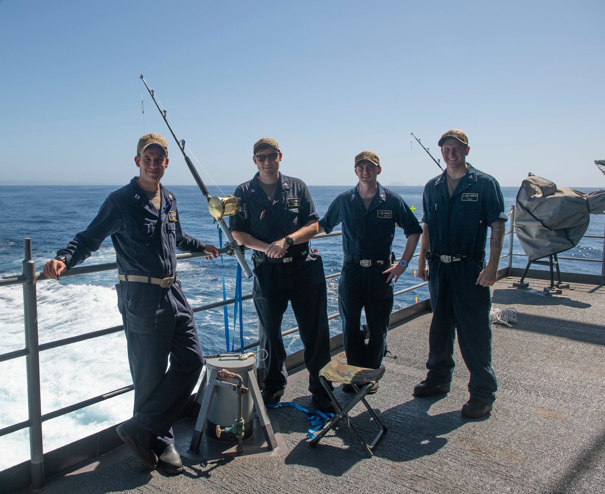 DVIDS - Images - Nimitz Sailors Pose For Photo With Team Mascot