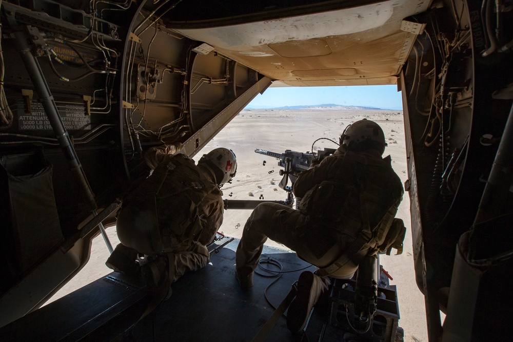 MAWTS-1 Marines conduct a tail gunnery certification