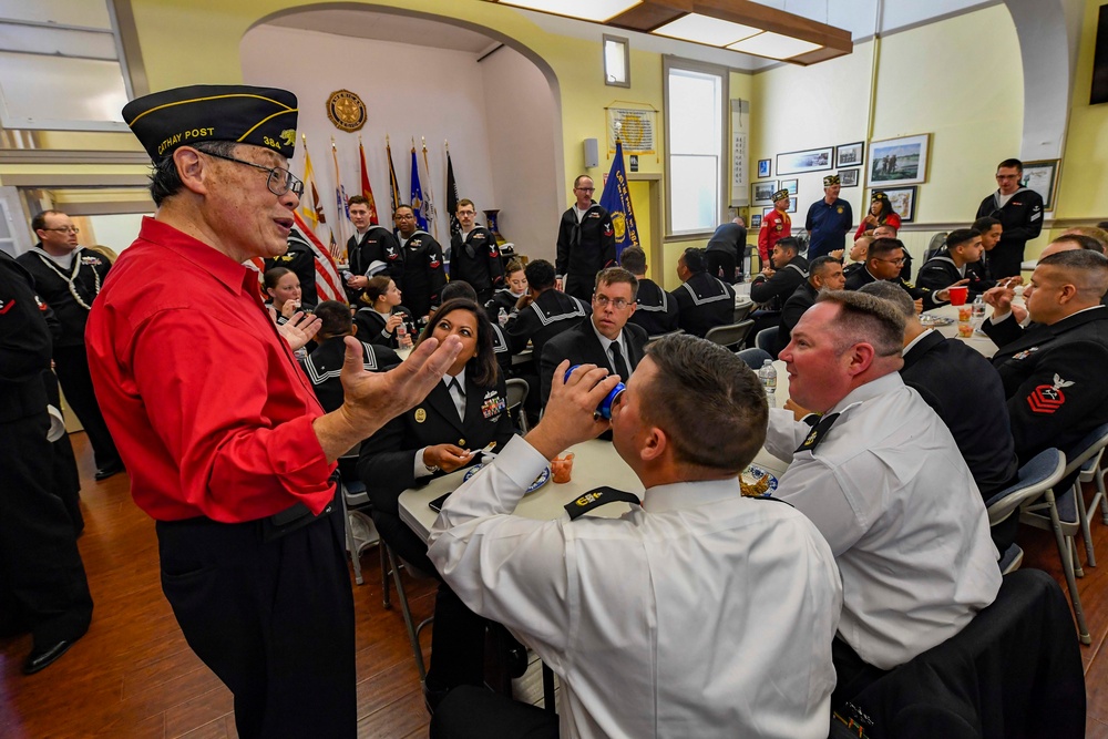 Sailors Visit With The American Legion Cathay Post 384