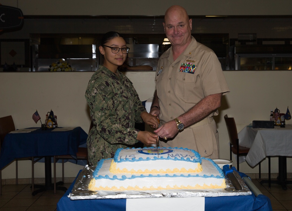 Navy bow and Ivory lace wedding cake - Mel's Amazing Cakes