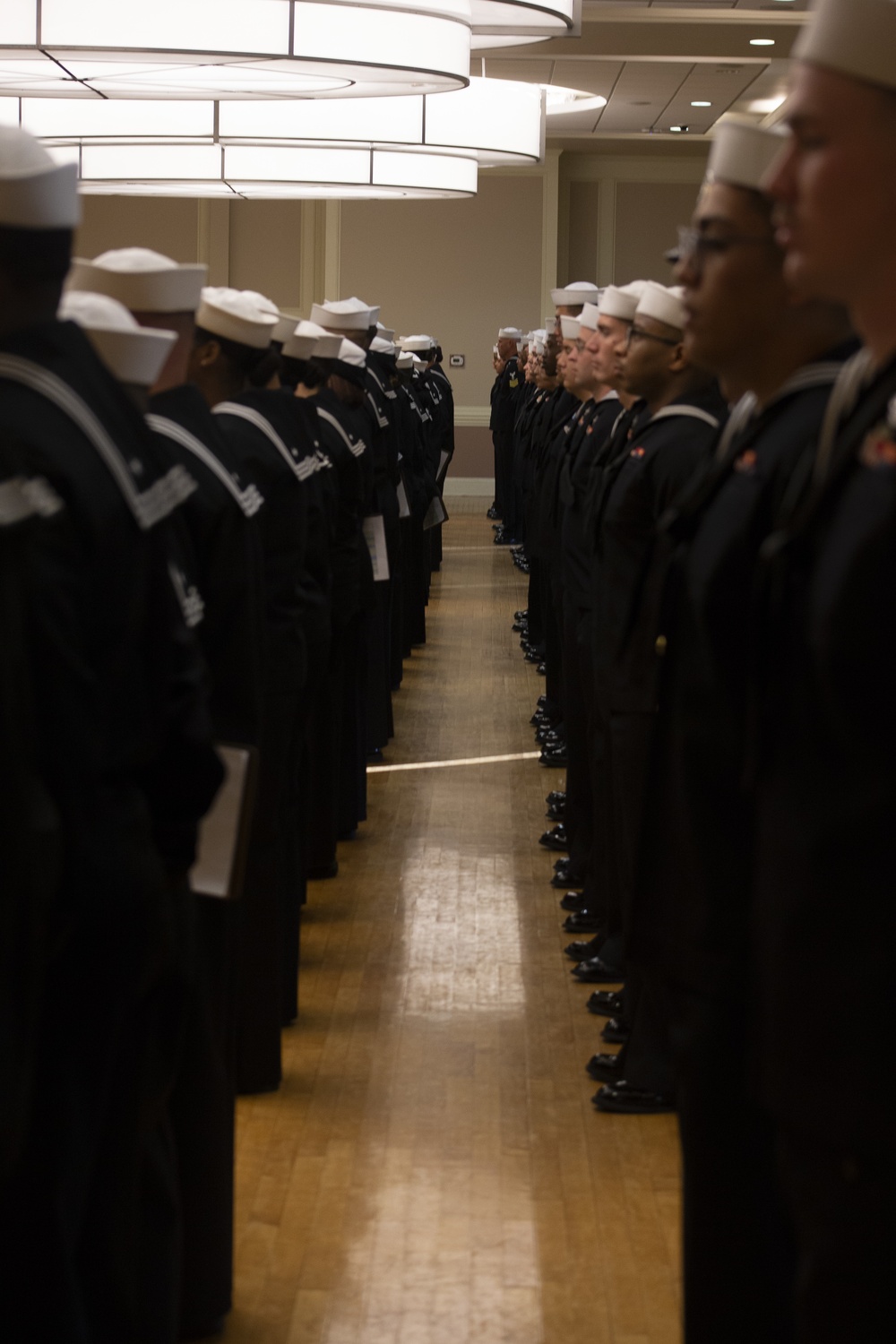 Navy Dress Blues Uniform Inspections for 244th Birthday