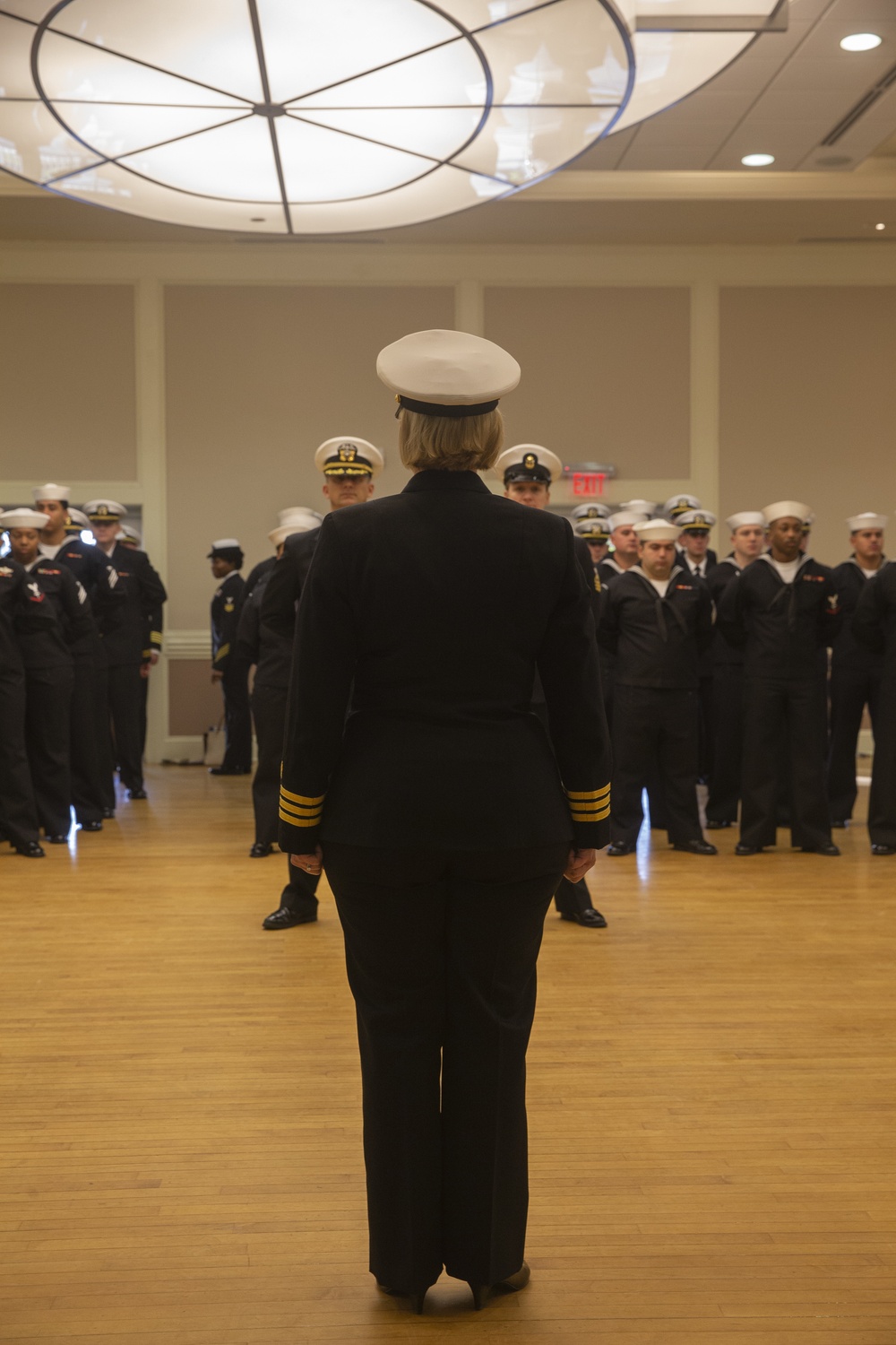 Navy Dress Blues Uniform Inspections for 244th Birthday