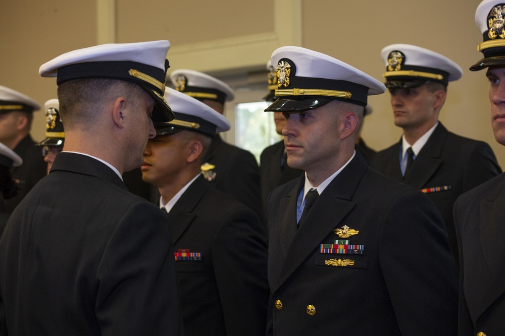 Navy Dress Blues Uniform Inspections for 244th Birthday