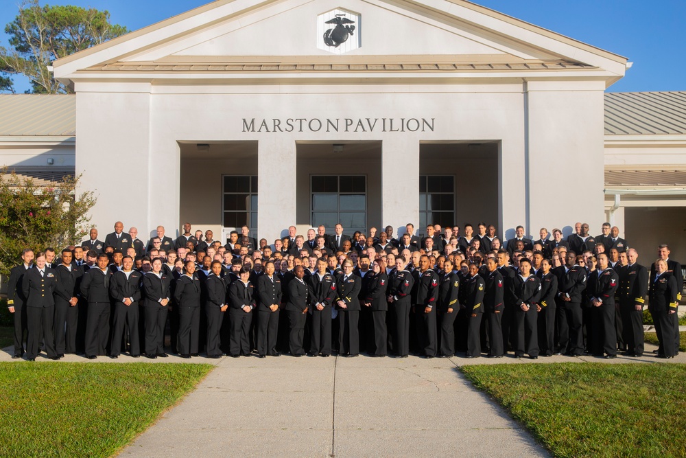 Navy Dress Blues Uniform Inspections for 244th Birthday