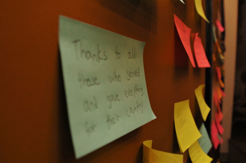 Comments wall at Naval Museum's new exhibit