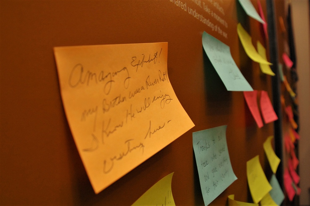 Comments wall at Naval Museum's new exhibit