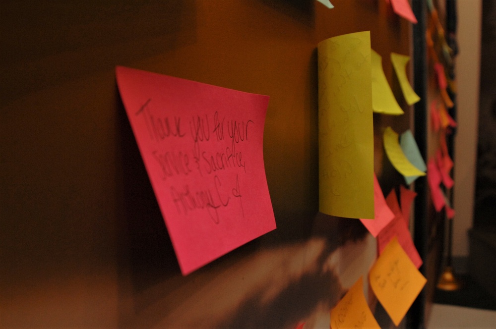 Comments wall at Naval Museum's new exhibit