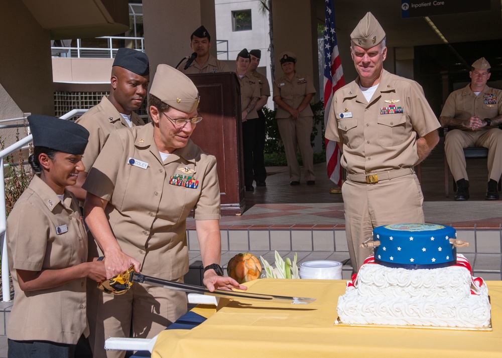 NMCSD Celebrates Navy's 244th Birthday with Cake Cutting